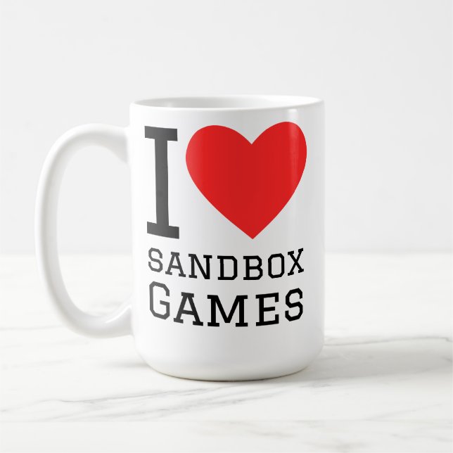 I love sandbox games coffee mug (Left)