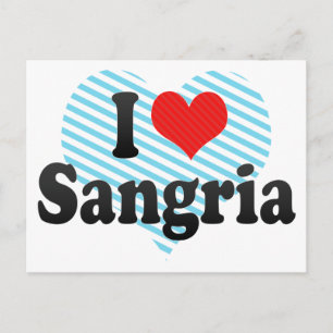 I Love Sangria Postcard