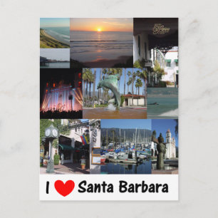 I love Santa Barbara Postcard