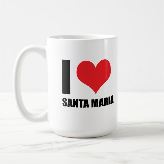 I love Santa Maria Coffee Mug (Left)