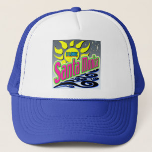 "I LOVE Santa Monica: Night Sunshine" Hat! Trucker Hat