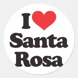 I Love Santa Rosa Classic Round Sticker