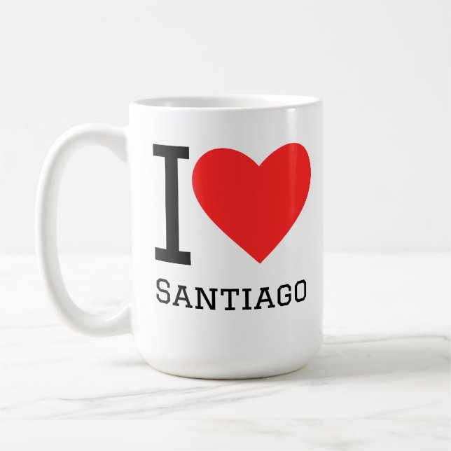 I love santiago  coffee mug (Left)