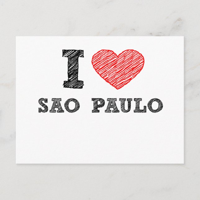 I Love Sao Paulo Postcard (Front)