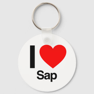 i love sap keychain