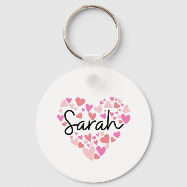 I love Sarah Keychain (Front)