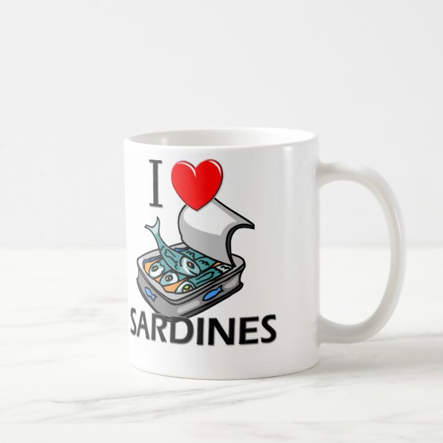 I Love Sardines Coffee Mug (Right)