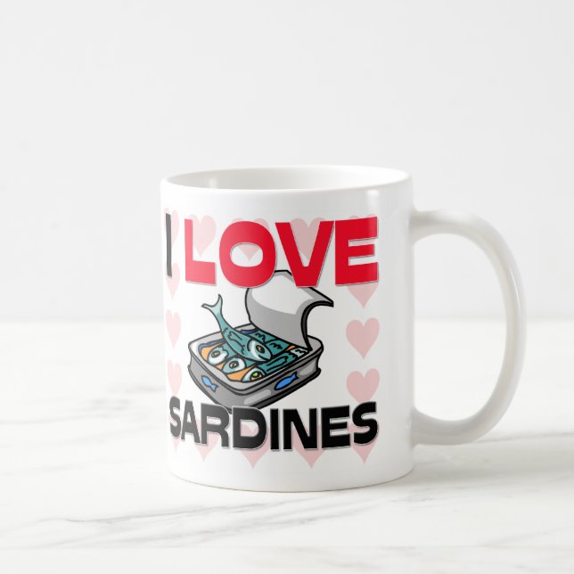 I Love Sardines Coffee Mug (Right)