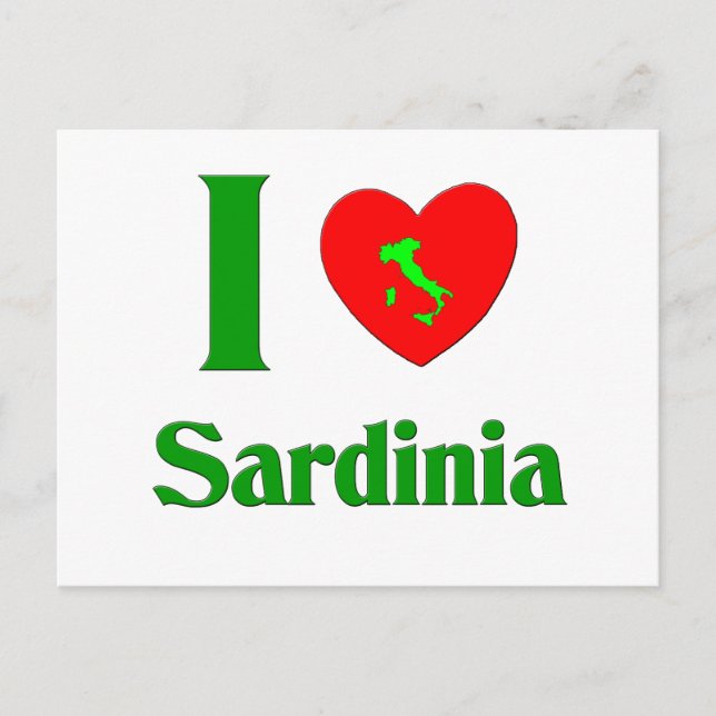 I Love Sardinia Italy Postcard (Front)
