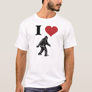 I LOVE SASQUATCH BIGFOOT T SHIRT