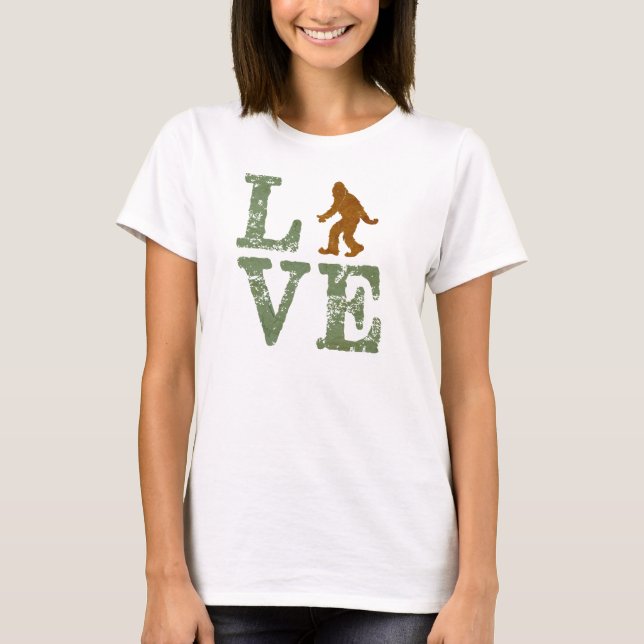 I Love Sasquatch T-Shirt (Front)
