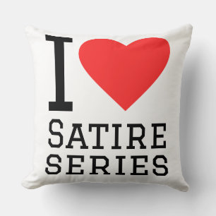 I love satire series throw pillow