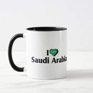 I Love Saudi Arabia Flag Mug
