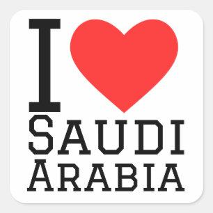 I love Saudi Arabia Square Sticker