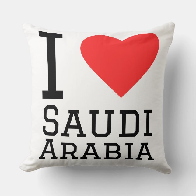 I love Saudi Arabia  Throw Pillow (Front)