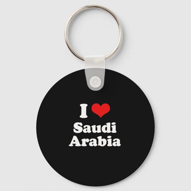 I Love Saudi Arabia Tshirt Keychain (Front)