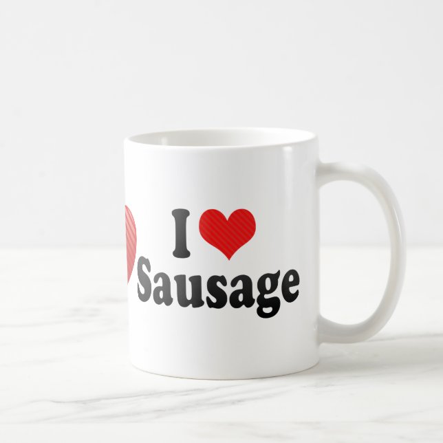 I Love Sausage Coffee Mug (Right)