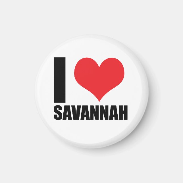 I love Savannah Magnet (Front)