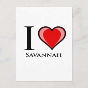 I Love Savannah Postcard