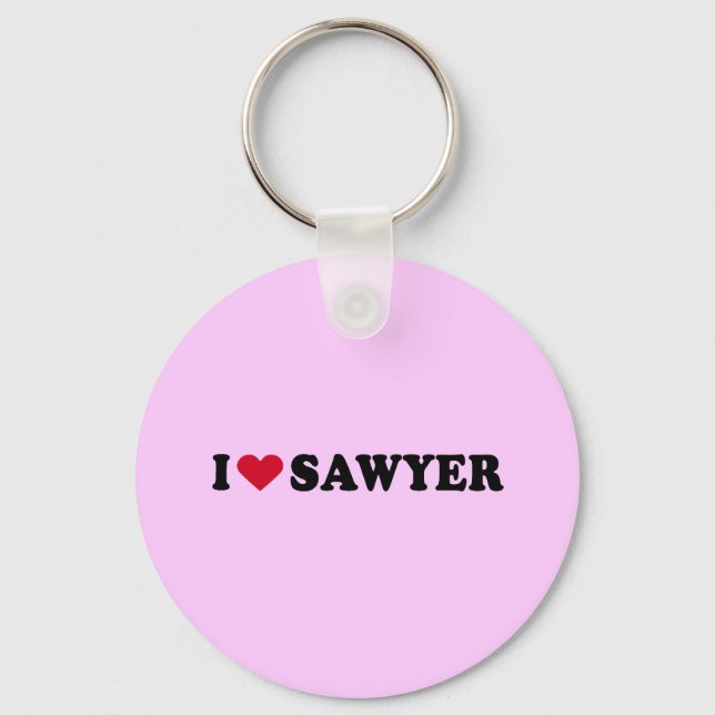 I LOVE SAWYER KEYCHAIN (Front)