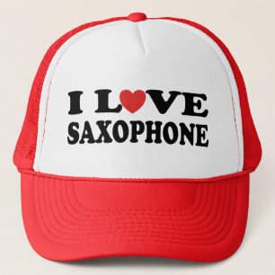 I Love Saxophone Hat