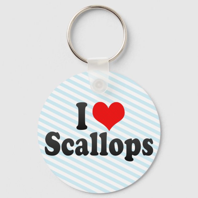 I Love Scallops Keychain (Front)