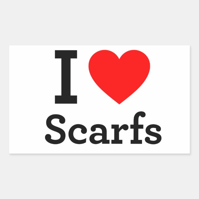 I Love Scarfs Sticker (Front)