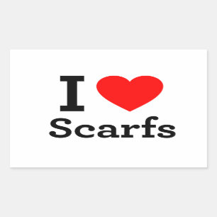 I Love Scarfs Sticker