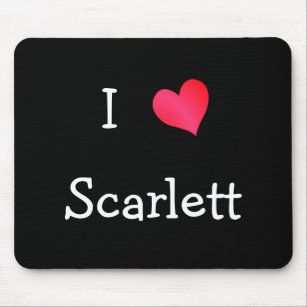 I Love Scarlett Mouse Pad