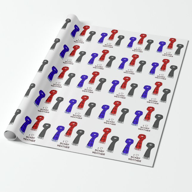 I Love Scarves! Wrapping Paper (Unrolled)