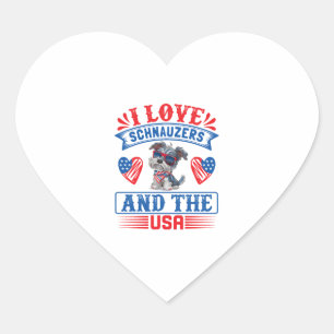 I love Schnauzers and the USA Heart Sticker