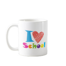 I Love School. Back to School. Cartoon