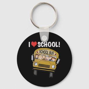 I Love School Keychain