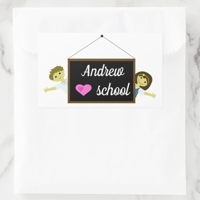 I love school  sticker (Bag)