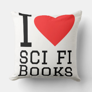 I love sci fi books throw pillow