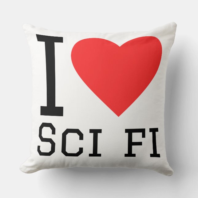 I love sci fi  throw pillow (Front)