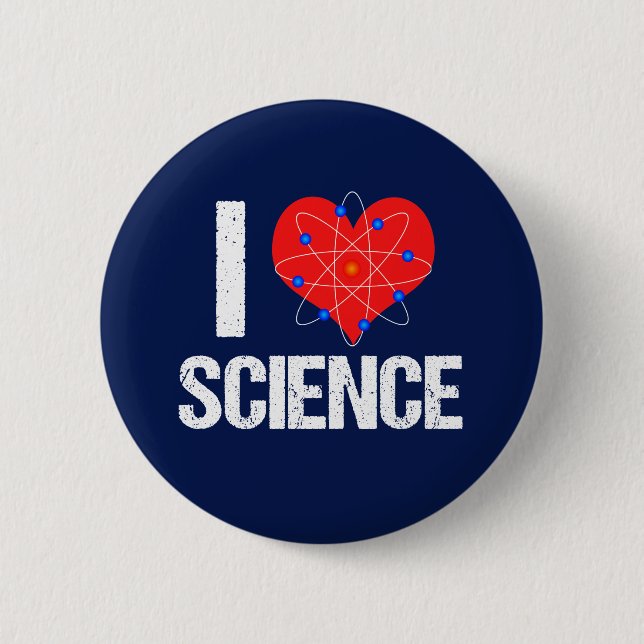 I Love Science 2 Inch Round Button (Front)