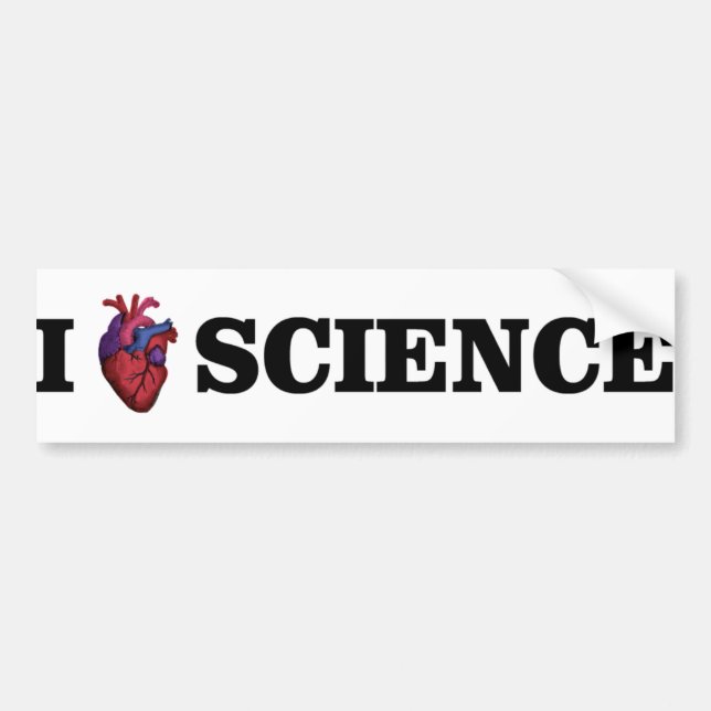 I Love Science autocollant de pare-chocs (Devant)