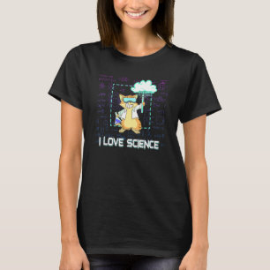 I Love Science Chemistry Cool Scientist Cat Doing T-Shirt