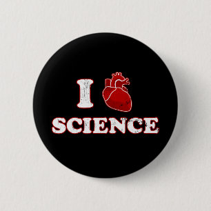 i love science / i heart science / anatomy 2 inch round button