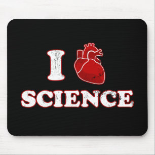i love science / i heart science / anatomy mouse pad