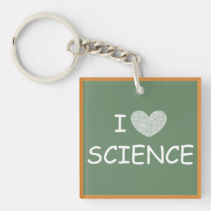 I Love Science Keychain