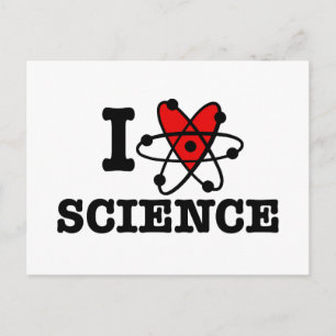 I Love Science Postcard