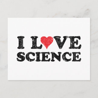 I Love Science Postcard