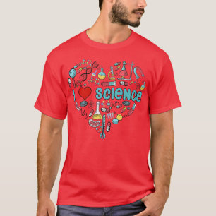 I Love Science Science Heart Proud Science Science T-Shirt