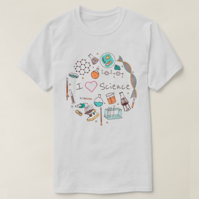 I love Science T-Shirt (Design Front)