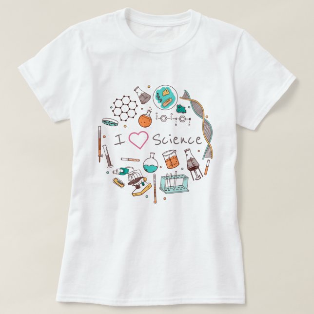 I love Science T-Shirt (Design Front)