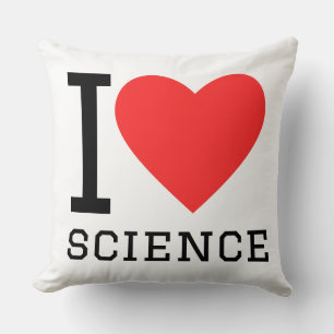 I love science throw pillow