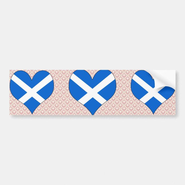 I Love Scotland Bumper Sticker (Front)