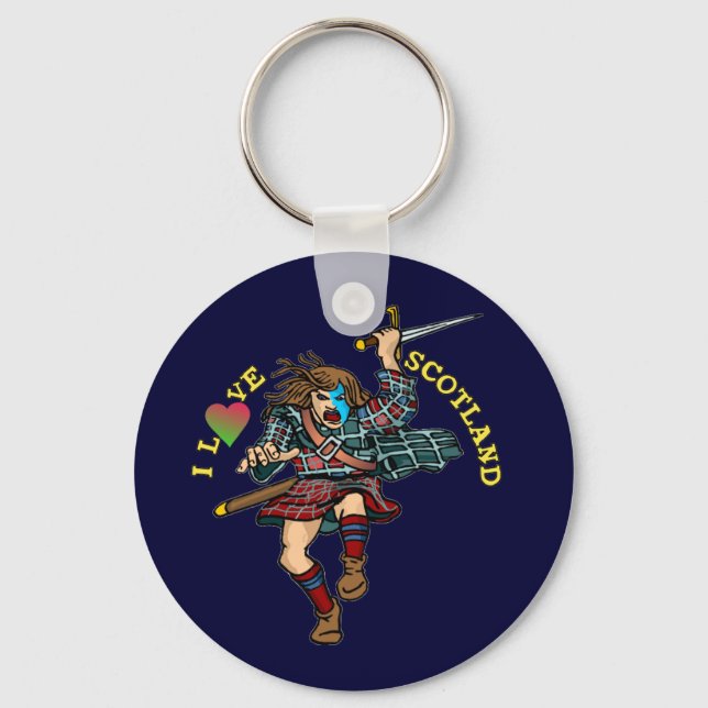 I Love Scotland Keychain (Front)